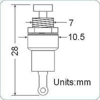 6 x GREEN Mini Latch Switches Momentary ( non locking ).