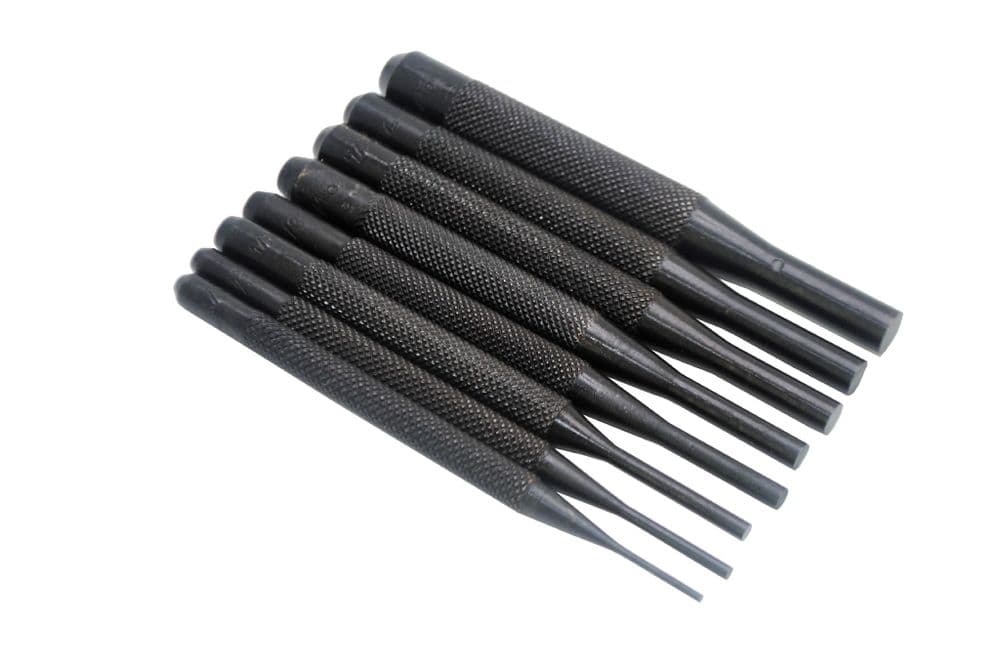 8 Piece Steel Drive Pin Punch Set 1/16