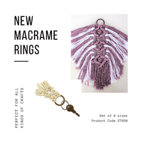 8x Small 12mm-45mm Round Brown Plastic Rings Hoops, Macrame, Keyring, Earrings, Pendant. S7850