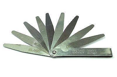 9 Blade Feeler Gauge Metric Imperial Points Spark Plug Measurement. D8041