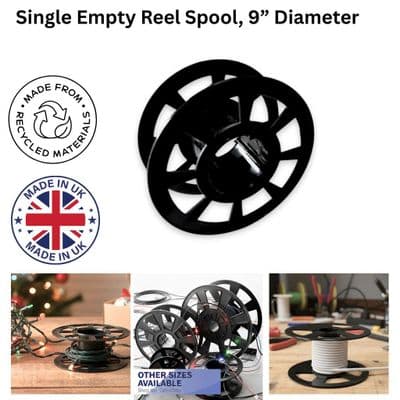 9” Diameter Empty Reel Spool for Cable/Xmas Lights/LED Lights, Rope, Wire, etc. PL200