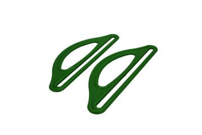 Bag Handles, Long, 1 Pair of Green Plastic Bag Handles, Make Your Own. S7792