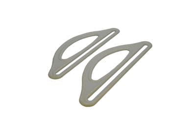 Bag Handles, Long, 1 Pair of White Plastic Bag Handles, Make Your Own. S7792