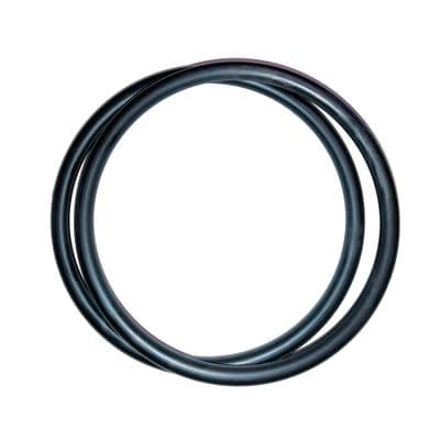 Bag Handles, Round, 1 Pair of 20cm Large Black Plastic Bag Purse Handles, Macrame Rings. S7797