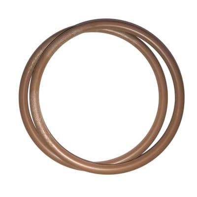 Bag Handles, Round, 1 Pair of 20cm Large Wood Effect Plastic Bag Purse Handles, Macrame Rings. S7797