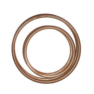 Bag Handles, Round, Set x 4 Wood Effect Plastic Bag Purse Handles Small & Large, Macrame. S7798