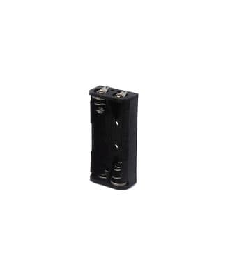 Battery Holders, Pack of 5 Open Holders with Snap Connector, Holds 2 AAA Type Batteries. E3325
