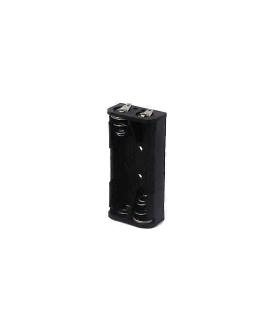 Battery Holders, Pack of 5 Open Holders with Snap Connector, Holds 2 AAA Type Batteries. E3325