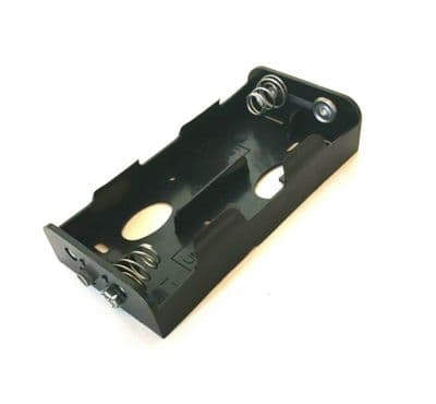 Battery Holders, Pack of 5 Open Holders with Snap Connector, Holds 4 C Type Batteries. E3329
