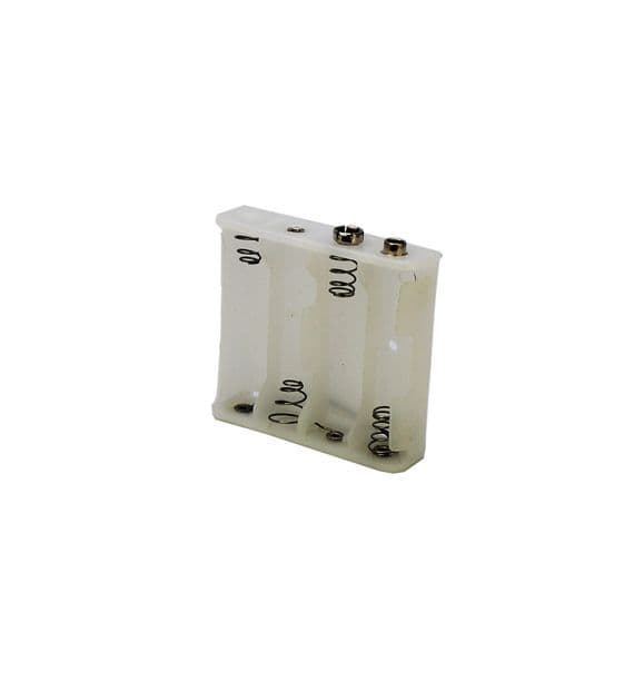 Battery Holders, Pack of 5 Open Holders with Snap Connectors, Holds 4 AA Type Batteries. E3324
