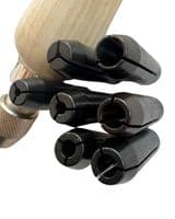 Bezel Setting Tube Holder/Pin Vice Vise Set With Wood Handle and 7 Collets, 1/32