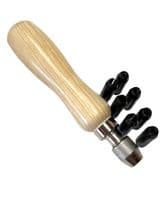 Bezel Setting Tube Holder/Pin Vice Vise Set With Wood Handle and 7 Collets, 1/32