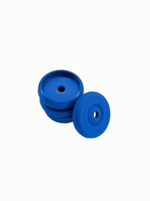 Bore Wheels, Pack of 4, 25mm dia with a 4mm Bore Hole, BLUE.  S7338