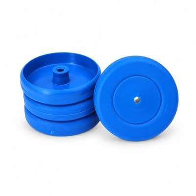 Bore Wheels, Pack of 4, 37mm dia 4mm Bore BLUE Wheels. Toy Car. S7342