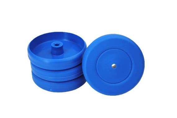 Bore Wheels, Pack of 4, 37mm dia 4mm Bore BLUE Wheels. Toy Car. S7342
