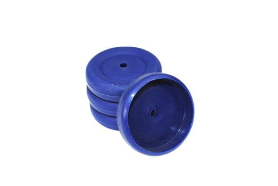 Bore Wheels, Pack of  4, 37mm dia with a 4mm Bore Dark Blue Wheels. Toy Car. S7341