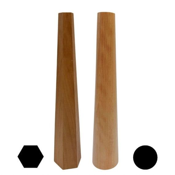 Bracelet Bangle Mandrels, Wooden, Set of 2, 15", Round & Hexagonal. J2044