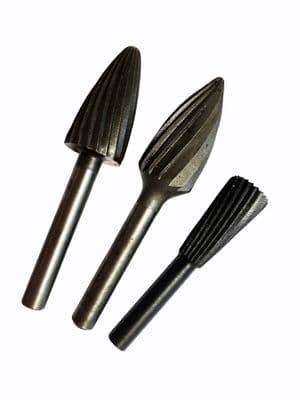 Burrs, 3 Piece Routing Carving Rasps Burr Set for Rotary Tool. B0001