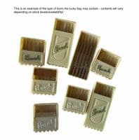 BURRS, OLD STOCK/CLEARANCE ITEMS BUSCH BURRS LUCKY BAG, MIXED, 8 PACKS. B0002