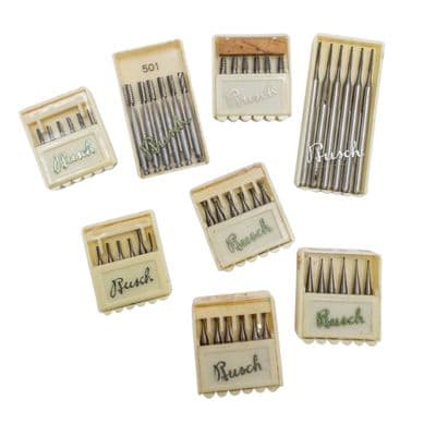 BURRS, OLD STOCK/CLEARANCE ITEMS BUSCH BURS LUCKY BAG, MIXED, 8 PACKS. B0002
