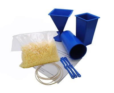 Candle Making Kit for Beginners, 3 Moulds, Pillar, Rectangle, Pyramid, Kerax Wax. S7795