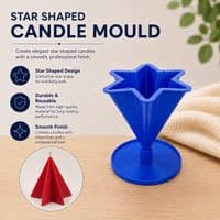 Candle Mould 6 Pointed Tapered Star Shape with Base, 4.3