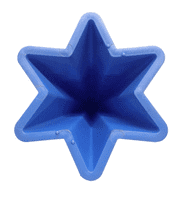 Candle Mould 6 Pointed Tapered Star Shape with Base, 4.3