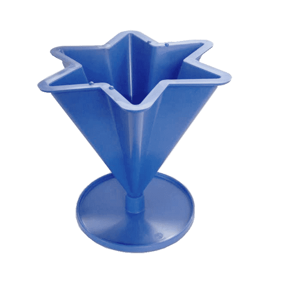 Candle Mould 6 Pointed Tapered Star Shape with Base, 4.3