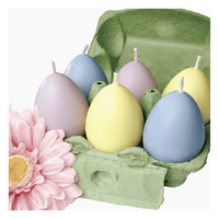 Candle Mould Egg/Oval Shaped with Base/Stand, Set x 3, UK Made. S7644