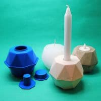 Candle Mould Geometric Design with 2 Inserts. S7863