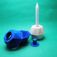 Candle Mould Geometric Design with 2 Inserts. S7863