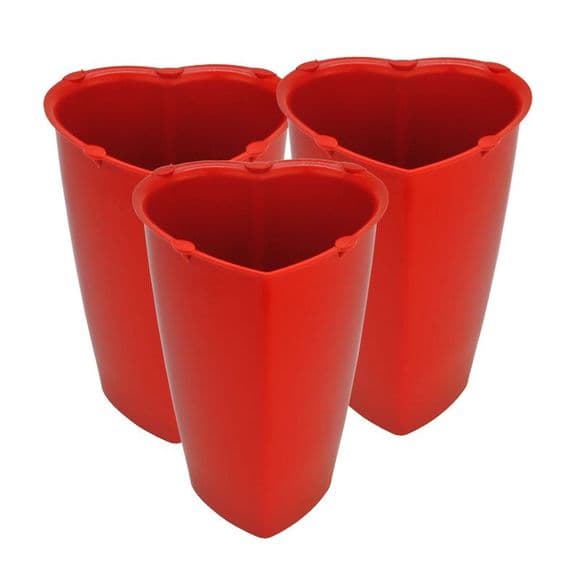 Candle Mould Heart Shaped, 120mm Tall, Set x 3. S7732