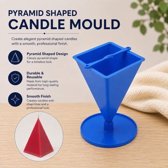 Candle Mould Pyramid Shape with Stand, 4