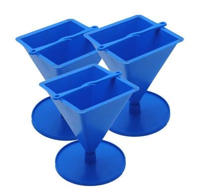 Candle Mould Pyramid Shape with Stand, Set x 3, 4