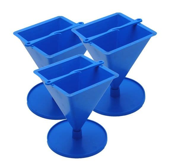 Candle Mould Pyramid Shape with Stand, Set x 3, 4