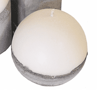 Candle Mould Round/Sphere Shape, 3" 75mm dia.  UK made. S7261