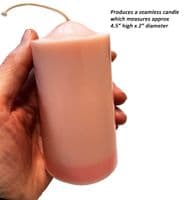 Candle Mould Seamless Pillar Shape, 4 1/2" long 2" Dia UK Made. S7260