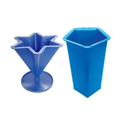 Candle Mould Set x 2, 1 x 6 Pointed Star & 1 x Pentagon 5 Sided Pillar, UK Made. S7612
