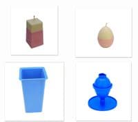 Candle Mould Set x 2, 1 x Rectangular Tapered Square Top & 1 x Egg/Oval Shaped. S7695