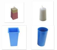 Candle Mould Set x 2, 1 x Rectangular Tapered Square Top & 1 x Pillar Shaped. S7699