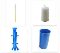 Candle Mould Set x 2, 1 x Tall Tapered Shape & 1 x Pillar, UK Made. S7512