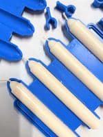 Candle Mould, Short Tapered/Small Dinner/Christingle/Advent/Chime, Makes 4, 4