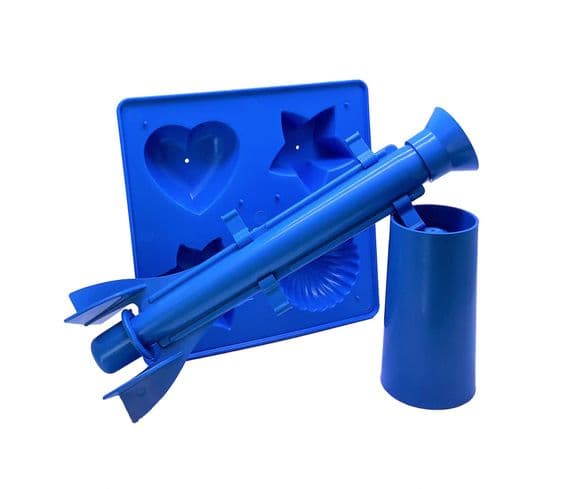 Candle Moulds, Set x 3, 1 x Long Tapered, 1 x Pillar & Tray with 4 Shapes, UK Made. S7513