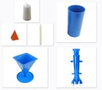 Candle Moulds, Set x 3, 1 x Long Tapered, 1 x Pyramid, 1 x Pillar, UK Made. S7560