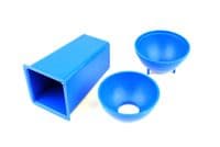 Candle Moulds, Set x 3, Tray, 1 x Round/Sphere & 1 x Square Top Rectangular Tapered, UK Made. S7509