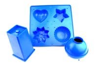 Candle Moulds, Set x 3, Tray, 1 x Round/Sphere & 1 x Square Top Rectangular Tapered, UK Made. S7509