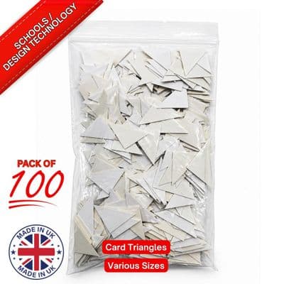 Cardboard Triangle Shapes, Bag of 100, Four Sizes Available. Educational Resource. S7894