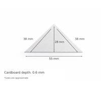 Cardboard Triangle Shapes, Bag of 500, 38mm, Flat Right-Angled Triangles. S7894B