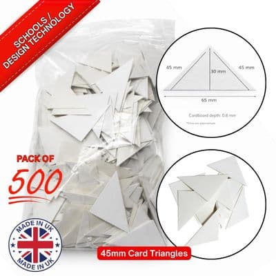 Cardboard Triangle Shapes, Bag of 500, Two Sizes Available. Educational Resource. S7894B
