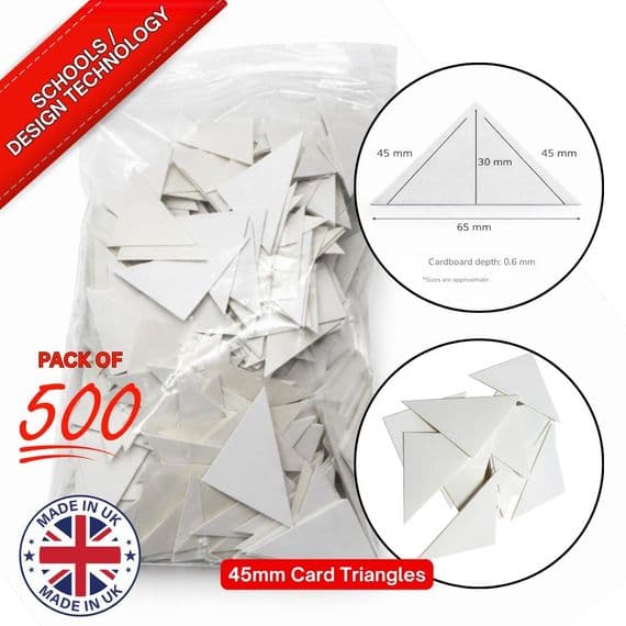 Cardboard Triangle Shapes, Bag of 500, Two Sizes Available. Educational Resource. S7894B